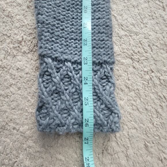 Elsamanda C Cable Knit Wool Alpaca Blend Full Zip Cardigan Sweater Gray - Picture 8 of 12